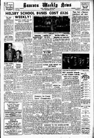 cover page of Runcorn Weekly News published on September 17, 1954