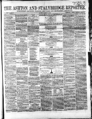 cover page of Ashton Reporter published on June 18, 1859
