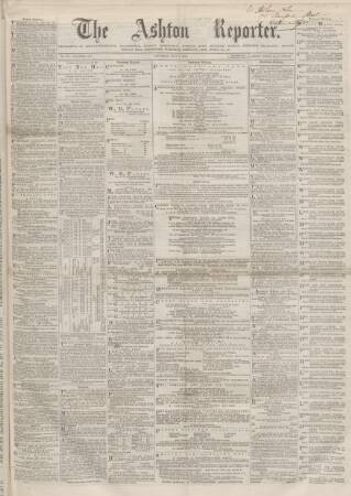 cover page of Ashton Reporter published on May 2, 1868