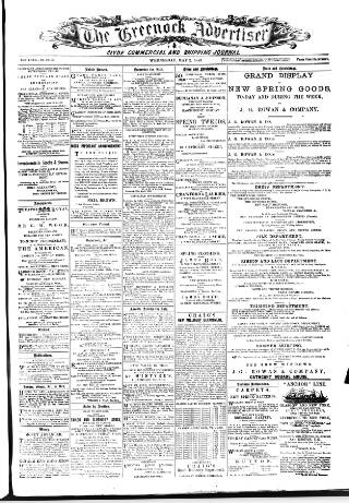 cover page of Greenock Advertiser published on May 2, 1883