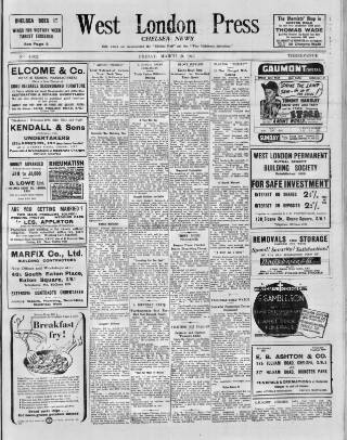 cover page of Chelsea News and General Advertiser published on March 19, 1943