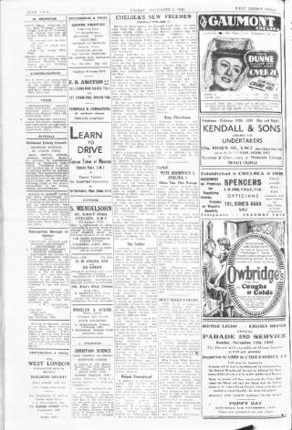 cover page of Chelsea News and General Advertiser published on November 2, 1945