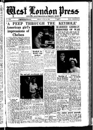 cover page of Chelsea News and General Advertiser published on June 18, 1948