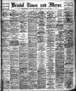 cover page of Bristol Times and Mirror published on May 4, 1908