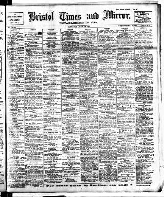 cover page of Bristol Times and Mirror published on June 18, 1910