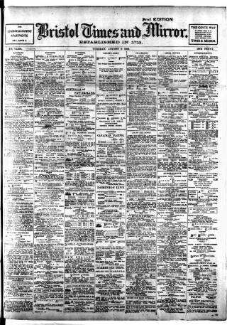 cover page of Bristol Times and Mirror published on August 2, 1910