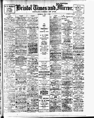 cover page of Bristol Times and Mirror published on May 4, 1911