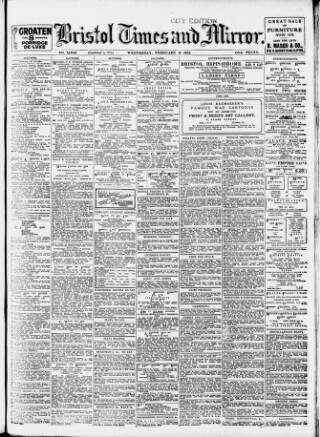 cover page of Bristol Times and Mirror published on February 2, 1916