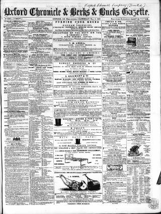 cover page of Oxford Chronicle and Reading Gazette published on May 2, 1863