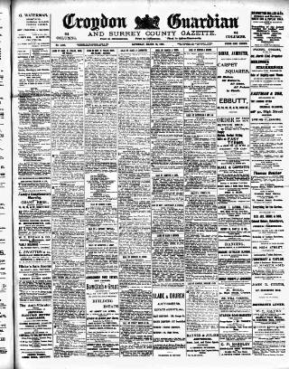 cover page of Croydon Guardian and Surrey County Gazette published on March 19, 1904