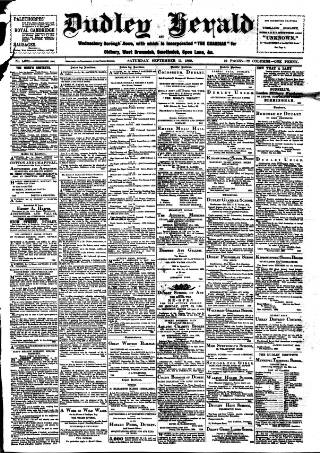 cover page of Dudley Herald published on September 17, 1898