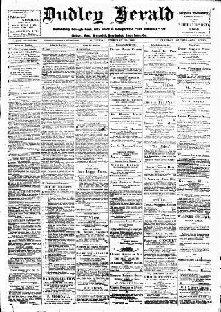 cover page of Dudley Herald published on February 24, 1900