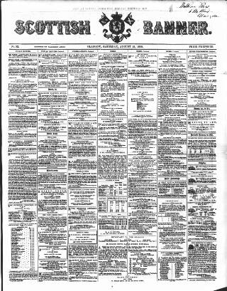 cover page of Scottish Banner published on August 18, 1860