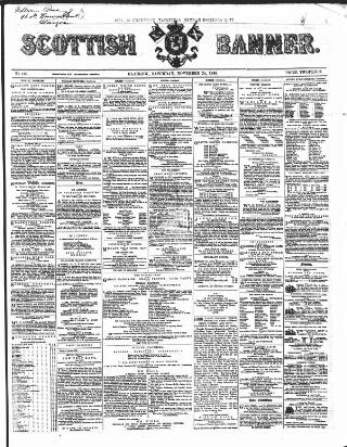 cover page of Scottish Banner published on November 24, 1860