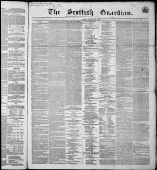 cover page of Scottish Guardian (Glasgow) published on May 4, 1847
