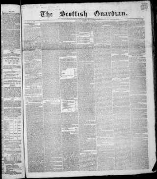 cover page of Scottish Guardian (Glasgow) published on June 18, 1850