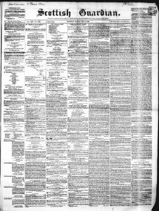 cover page of Scottish Guardian (Glasgow) published on May 2, 1856