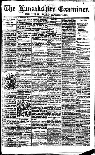 cover page of Lanarkshire Upper Ward Examiner published on June 18, 1887