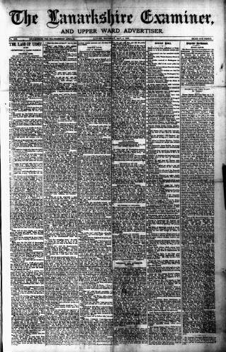 cover page of Lanarkshire Upper Ward Examiner published on May 4, 1889
