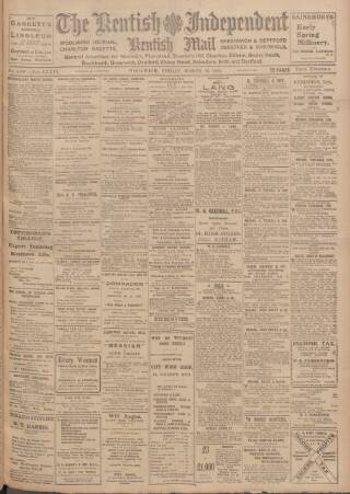cover page of Kentish Independent published on March 19, 1920