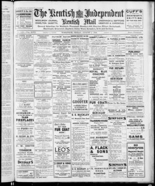 cover page of Kentish Independent published on August 2, 1940