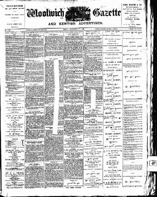 cover page of Woolwich Gazette published on September 17, 1897