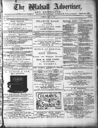 cover page of Walsall Advertiser published on May 4, 1880