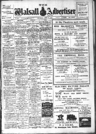 cover page of Walsall Advertiser published on June 18, 1910