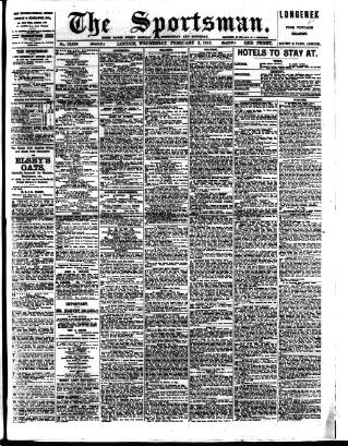 cover page of The Sportsman published on February 2, 1910