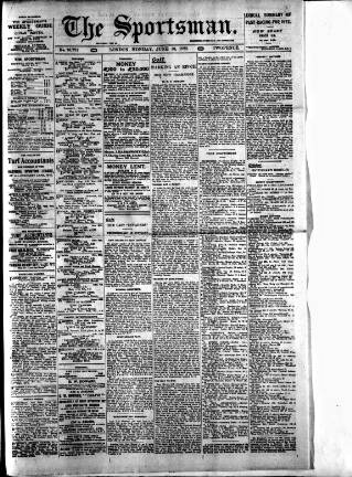 cover page of The Sportsman published on June 18, 1923