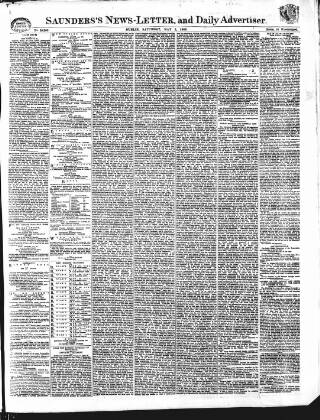 cover page of Saunders's News-Letter published on May 2, 1868