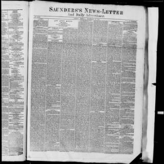 cover page of Saunders's News-Letter published on February 2, 1875