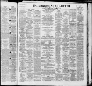 cover page of Saunders's News-Letter published on November 2, 1877