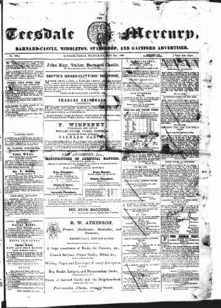 cover page of Teesdale Mercury published on May 2, 1866