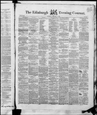 cover page of Edinburgh Evening Courant published on February 2, 1854