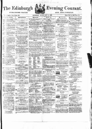 cover page of Edinburgh Evening Courant published on May 4, 1866