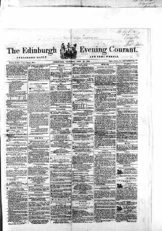 cover page of Edinburgh Evening Courant published on June 18, 1868