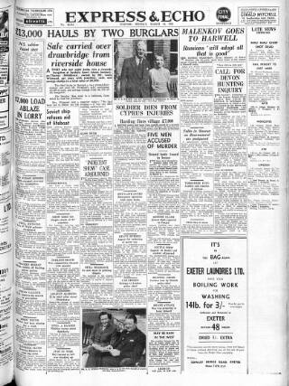 cover page of Express and Echo published on March 19, 1956
