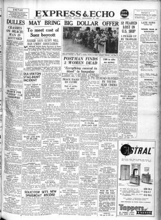 cover page of Express and Echo published on September 17, 1956