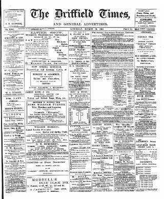 cover page of Driffield Times published on March 19, 1910
