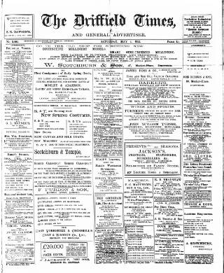 cover page of Driffield Times published on May 4, 1912