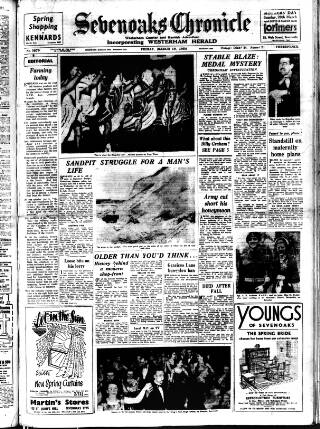 cover page of Sevenoaks Chronicle and Kentish Advertiser published on March 19, 1954