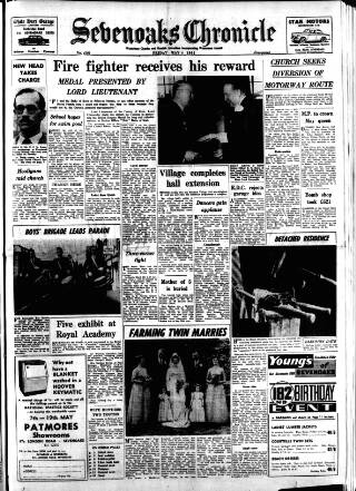 cover page of Sevenoaks Chronicle and Kentish Advertiser published on May 4, 1962
