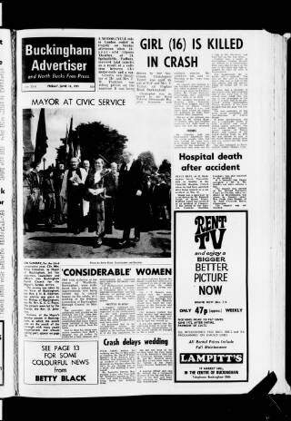 cover page of Buckingham Advertiser and Free Press published on June 18, 1971