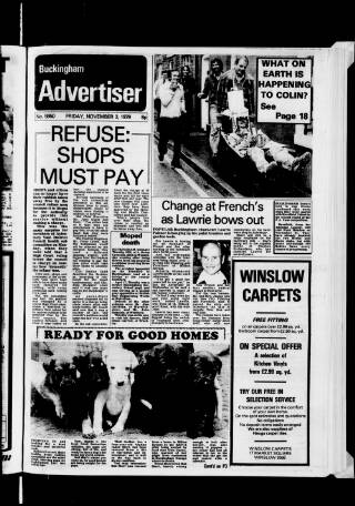 cover page of Buckingham Advertiser and Free Press published on November 2, 1979
