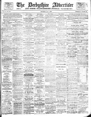cover page of Derbyshire Advertiser and Journal published on May 2, 1896