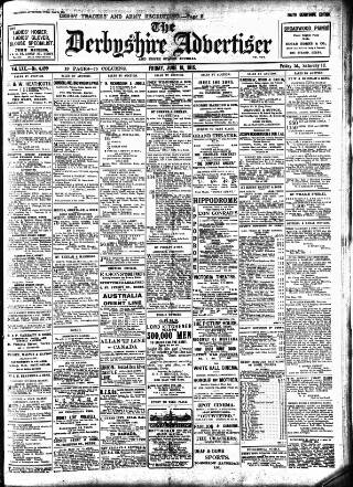 cover page of Derbyshire Advertiser and Journal published on June 18, 1915