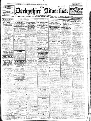 cover page of Derbyshire Advertiser and Journal published on June 18, 1926