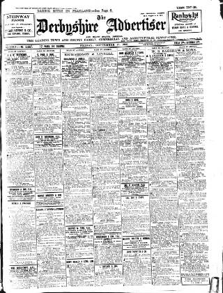 cover page of Derbyshire Advertiser and Journal published on September 17, 1926