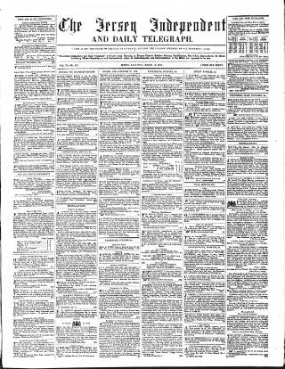 cover page of Jersey Independent and Daily Telegraph published on March 19, 1859